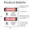 Signmission 5 in H x 3.5 in W, Vinyl Decal, Rectangle, Confined Space Enter Tank Permit Bilingual OS-2PACK-DS-D-35-VS-1085 - alternate 3